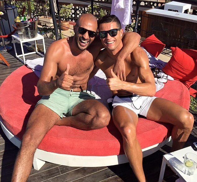 Cristiano Ronaldo hanging out with his boyfriend