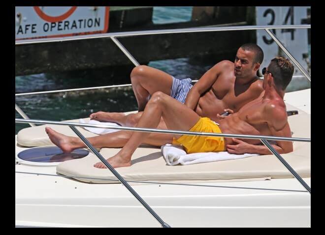 Cristiano Ronaldo taking sun bathes with his gay friend