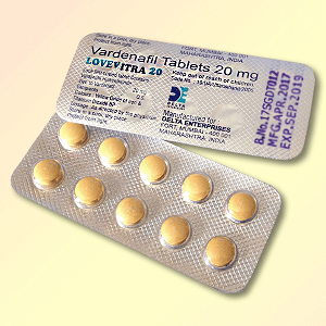 Lovevitra 20 mg vardenafil tabs